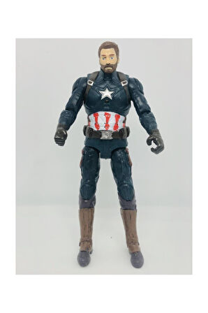 Orta Boy 17Cm Işıklı Hareketli Avengers Yenilmezler Oyuncak Captainamerica Karakter Figür Çocuk
