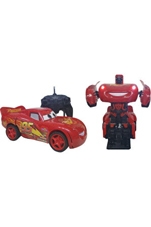 Oyuncak Robota Dönüşen Şimşek Mcqueen Uzaktan Kumandalı Şarjlı Araba Çocuk Eğitici Oyuncaklar