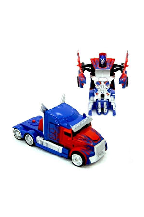Transformers Tarzı Tıra Dönüşen 14Cm Optimus Prime Robot Çocuk Eğitici Oyuncaklar