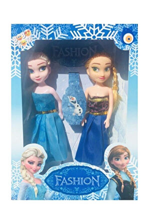 2'li Fashion Elsa Ve Anna Oyuncak Bebek Set ( 12Cm ) Çocuk Eğitici Oyuncaklar