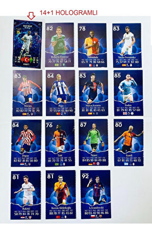 Hologramlı Premium Futbol Sporcu 24 Adet Dünya Yıldızları Oyun Kartı Süper Özel Seri 240 Adet