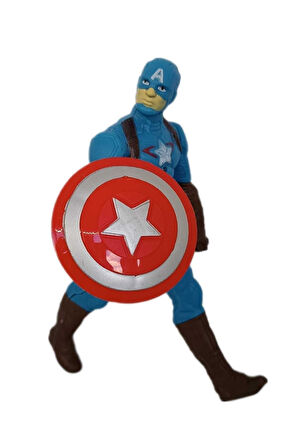 Oyuncak Büyük Kaptan Amerika Figürü Işıklı Age Of Ultron 15Cm Avangers Captain America Çocuk Eğitic