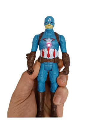 Oyuncak Büyük Kaptan Amerika Figürü Işıklı Age Of Ultron 15Cm Avangers Captain America Çocuk Eğitic