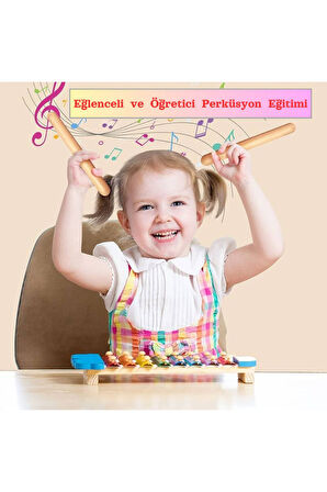 1 Çift Ahşap Ritim Çubuğu Anaokulu Çocuk Etkinlik Perküsyon Müzik Aleti Eğitimi Sopası 20Cm 2Adet Ç