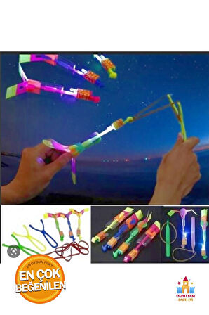 Parlayan Led Işıklı Uçan Sapan Fırıldak - Eğlencenin Işıkla Buluşması! Çocuk Eğitici Oyuncaklar