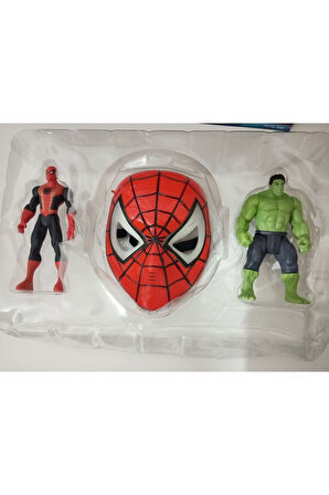 Avngers Işıklı Örümcek Adam Maskesi Hulk Ve Spider Man 20cm Karakter Oyuncak Çocuk Eğitici Oyuncakl