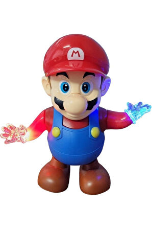 Oyuncak Dans Eden Mario Pilli Sesli Işıklı Oyuncak Süper Mario Figür Çocuk Eğitici Oyuncaklar
