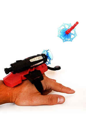 Örümcek Adam Ok Atan Vantuz Ağ Fırlatan Eldiven Maske Seti Çocuk Eğitici Oyuncaklar