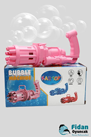 Pilli Köpüklü Oyuncak Baloncuk Köpük Makinesi Tabancası Machine 50 ml Baloncuk Likiti Nanopro Çocuk