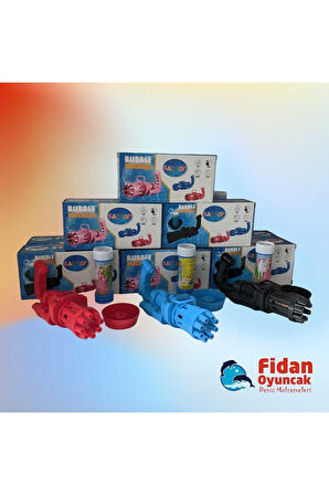 Pilli Köpüklü Oyuncak Baloncuk Köpük Makinesi Tabancası Bubble Machine 50 ml Baloncuk Likiti Çocuk