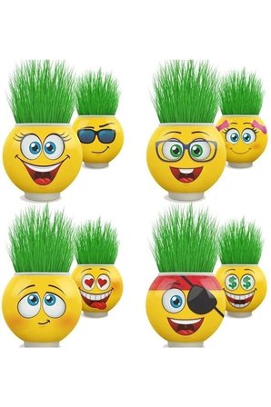 25Adet Çimoji Emojili Yeni Nesil Çim Adamlar Çocuk Eğitici Oyuncaklar