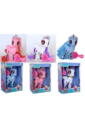 Horse Baby Pony 3 Lü Set Karakter Ve Tac Tarak Seti Çocuk Eğitici Oyuncaklar