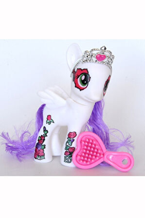 Horse Baby Pony 3 Lü Set Karakter Ve Tac Tarak Seti Çocuk Eğitici Oyuncaklar