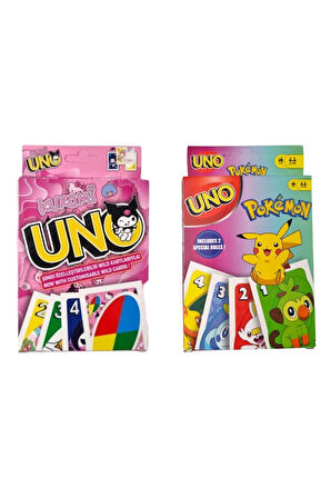 Squid Game 2 Gonggi 5 Taş Kuromi Uno ve Pokemon Uno Oyun Kartları Çocuk Eğitici Oyuncaklar