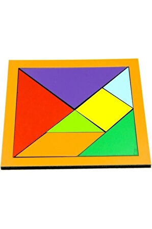 Hamaha Wooden Toys Doğal Ahşap Eğitici Cak 7 Parça Mini Tangram Çocuk Eğitici Oyuncaklar