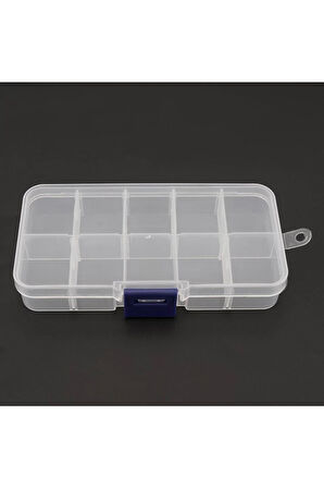 10 Bölmeli Ayarlanabilir Plastik Organizer Kutu Dikiş Kutusu Takı Kutusu Düzenleyici Kutu Çocuk Eği