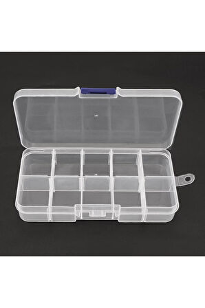 10 Bölmeli Ayarlanabilir Plastik Organizer Kutu Dikiş Kutusu Takı Kutusu Düzenleyici Kutu Çocuk Eği