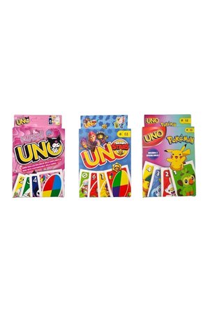 Kuromi Uno + Brawl Stars Uno + Pokemon Uno Oyun Kartları - 3 lü Set Çocuk Eğitici Oyuncaklar