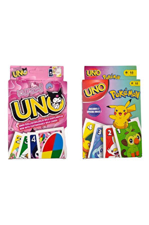 Kuromi Uno ve Pokemon Uno Oyun Kartları Çocuk Eğitici Oyuncaklar