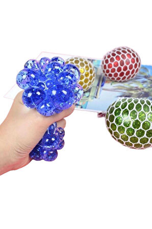 1Adet Squishy Ball Beyincik Stres Topu Sukuşi Fileli Baloncuklu Stres Topu Çocuk Eğitici Oyuncaklar
