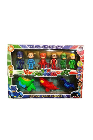Pjmasks Figür 6 Karakter 3 Arabalı Set Oyuncak Pjmasks Pijamamaskeliler Karakter Figür Oyuncak Çocu
