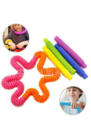 Pop Tubes Anti Stres Duyusal Oyuncak Eğlence Borusu Bubble Fidget ( 1Adet ) Çocuk Eğitici Oyuncakla