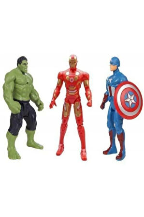 Hulk Ironman Captan Amerika Figür Oyuncak 3Adet 115Cm Çocuk Eğitici Oyuncaklar