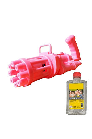 Pilli Köpüklü Oyuncak Köpük Makinesi Tabancası Bubble Machine Ve 500 Ml Baloncuk Likiti Nanopro Çoc
