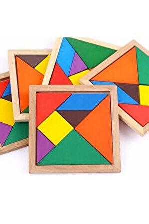 Ahşap Puzzle Oyunu Çocuklar Için Tangram Çocuk Eğitici Oyuncaklar