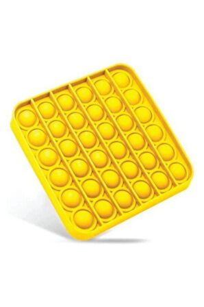 Özel Pop Duyusal Oyuncak Zihinsel Stres Oyuncağı Kare Sarı Çocuk Eğitici Oyuncaklar