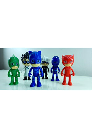 Pijamaskeliler Pjmasks Figür Oyuncakları 10 Lu Set Çocuk Eğitici Oyuncaklar
