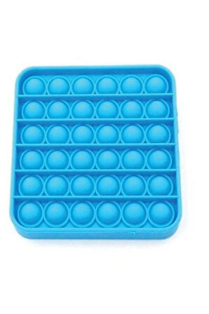 Pop It Push Bubble Fidget Özel Pop Duyusal Oyuncak Zihinsel Stres Oyuncağı Kare Mavi Çocuk Eğitici