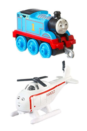 Thomas ve Arkadaşları Harold ve Thomas 2'li Set Çocuk Eğitici Oyuncaklar