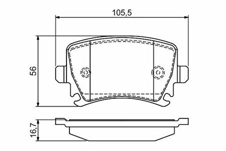 FREN BALATASI ARKA CADDY-PASSAT-GOLF-JETTA-A3-A4-A6-LEON 2004-