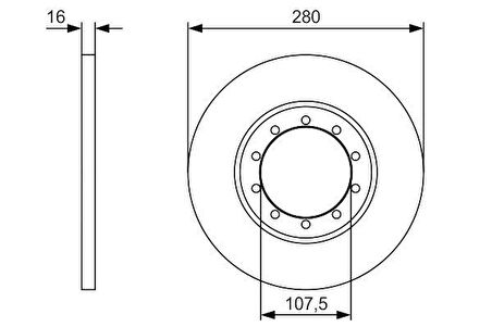FREN DİSKİ ARKA 280mm TRANSİT V347 2006- ARKADAN ÇEKER Adet Fiyatıdır