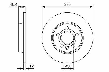 FREN DİSKİ ARKA 280mm T4 1991-2004 Adet Fiyatıdır