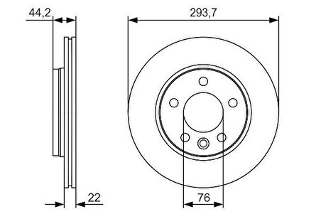 FREN DİSKİ ARKA 294MM T5-T6 2004- (ADET FİYATIDIR)