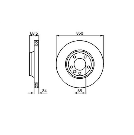 FREN DİSKİ ÖN SAĞ 350mm TOUAREG 2003-2010 AUDİ Q7 2007-2015 PORSCHE CAYENNE 2003- ADET FİYATIDIR