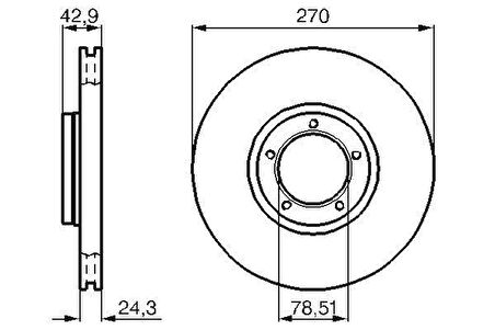 FREN DİSKİ ÖN 270mm TRANSİT M15-T15 1992- Adet Fiyatıdır