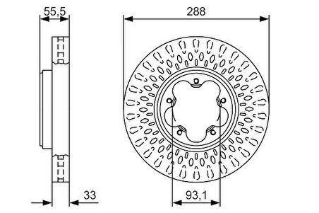 FREN DİSKİ ÖN 288mm TRANSİT V362-V363 2012- Adet Fiyatıdır