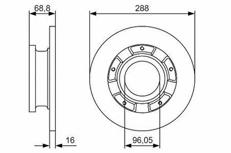 FREN DİSKİ ARKA 288mm TRANSİT V362-V363 2012- FWD BK21-FA-HA Adet Fiyatıdır