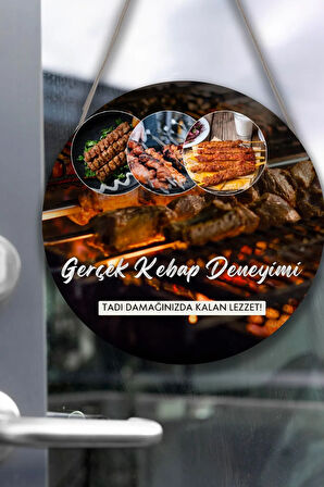 Kebap Salonu Için Duvar, Kapı, Tek Taraflı Askılı Pano Karşılama Tabelası, Restoran Süs Tablo