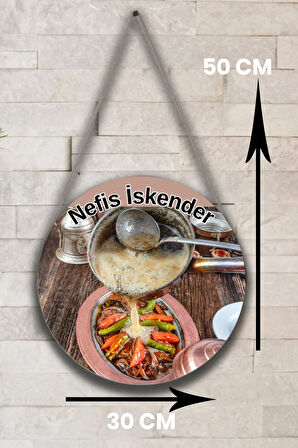 Cafe, Restoran, Büfe Kapı Duvar Pano Karşılama Tabelası, Yemek Resimli Askılı Dükkan Süs Tablo Dekor