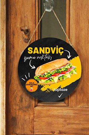 Sandviç Salonu Için Duvar, Kapı, Tek Taraflı Askılı Pano Karşılama Tabelası, Cafe Büfe Süs Dekor