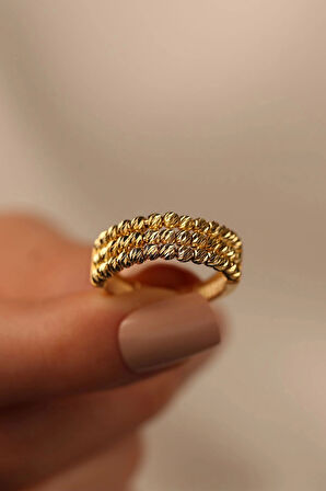 Dorikalı 3 Sıra Altın Yüzük