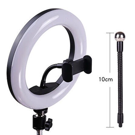 Zore M20 Işıklı Telefon Tutucu Ring Light Siyah