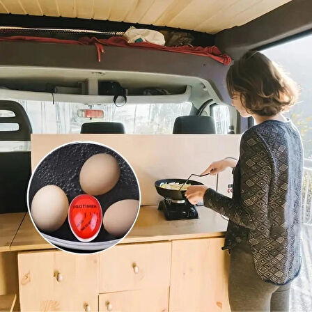 1 adet Dayanıklı Cam Elyaf Yumurta Zamanlayıcı - Su Geçirmez, Kırmızı Mükemmel Haşlanmış Yumurtalar