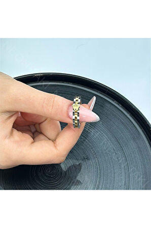 Xxx Çift Renk, Paslanmaz Çelik Yüzük 11, Gümüş Renk Ağırlıklı 17 Numara