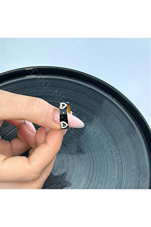 Xxx Siyah Renk, Paslanmaz Çelik Yüzük 36, Kasa Altın Renk, Ayarlanabilir