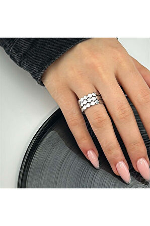 Xxx Paslanmaz Çelik Yüzük 51, Gümüş Renk, Ayarlanabilir